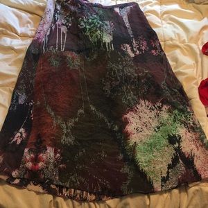 Silk maxi skirt
